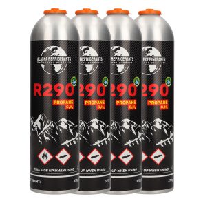 4 x Alaska Refrigerants R290 Propane – 370g / 750 ml