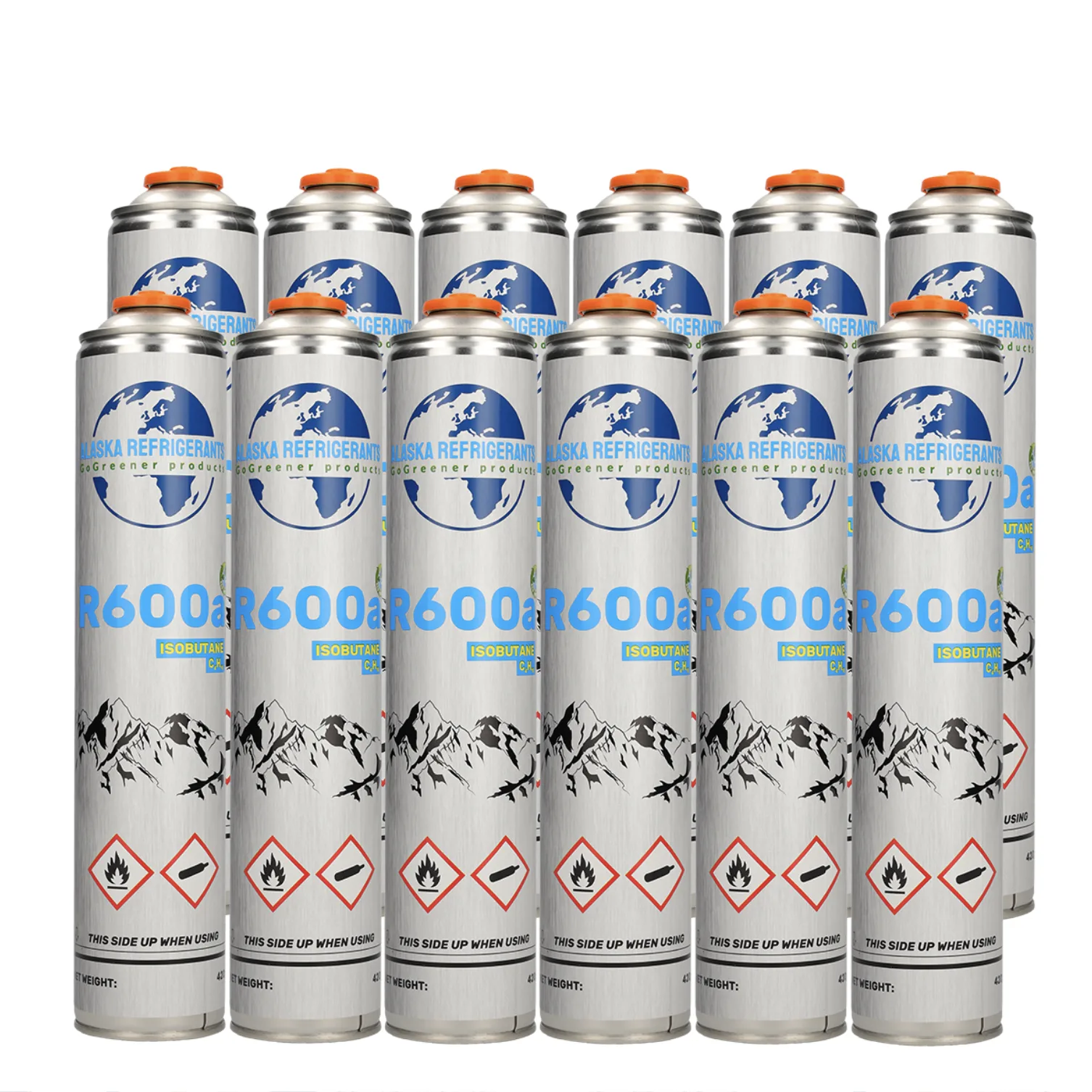 12 x Alaska Refrigerants R600a Isobutane – 420g